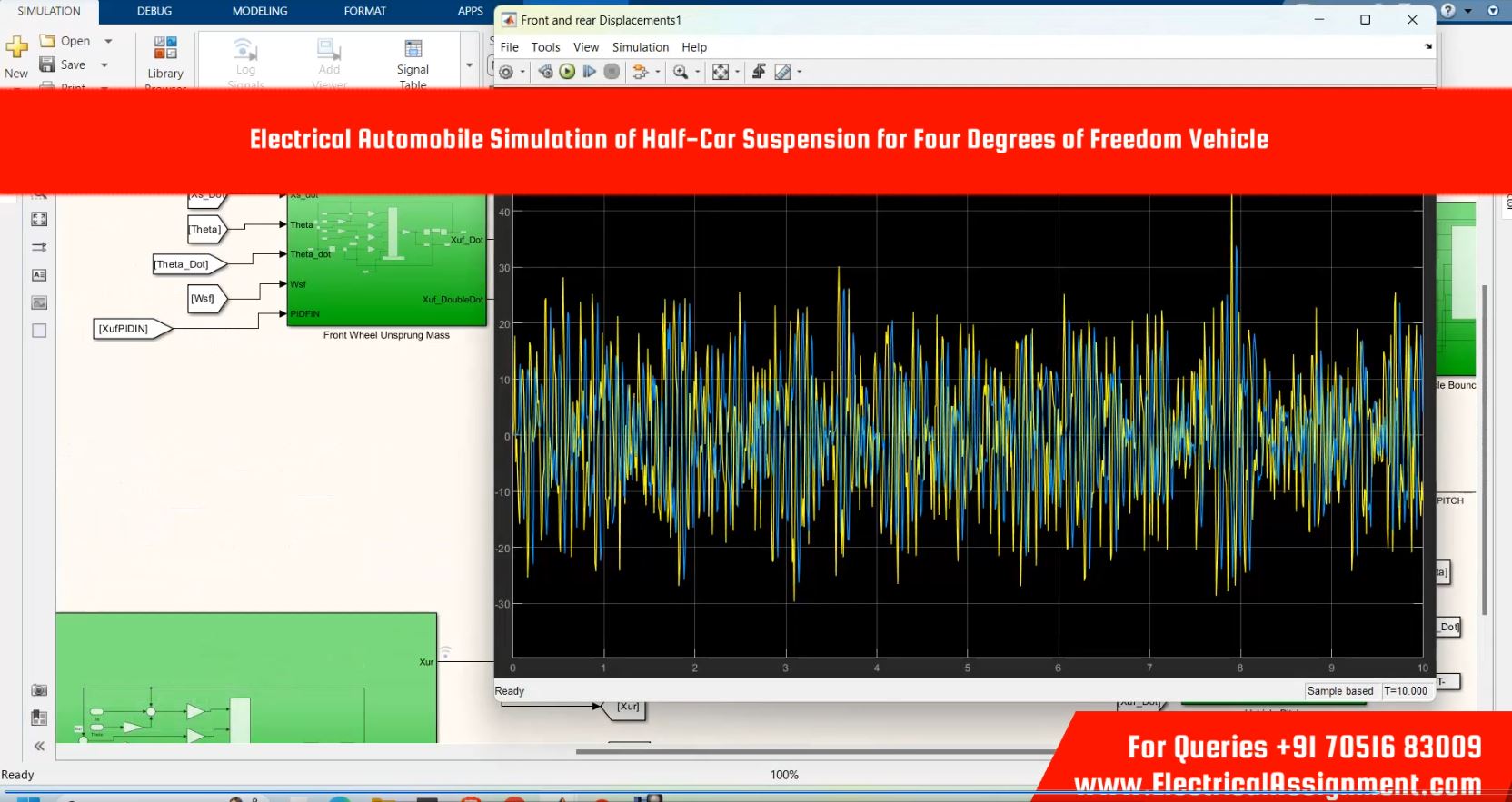 Active Suspension Half Car Model MATLAB Simulink Model screenshot 9